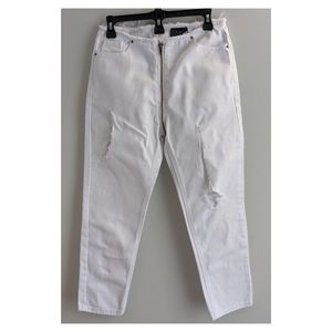 DAHLI White Sexy Front Back Zipper Jeans Women